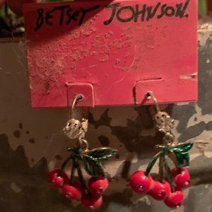 Betsey Johnson cherry earrings